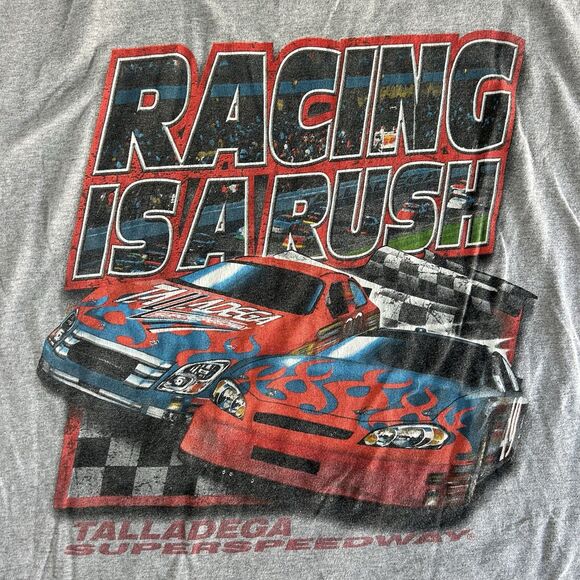 Talladega Racing Graphic Shirt Men's XXL NASCAR Back Hit Super Speedway 90s Cars - Picture 8 of 9